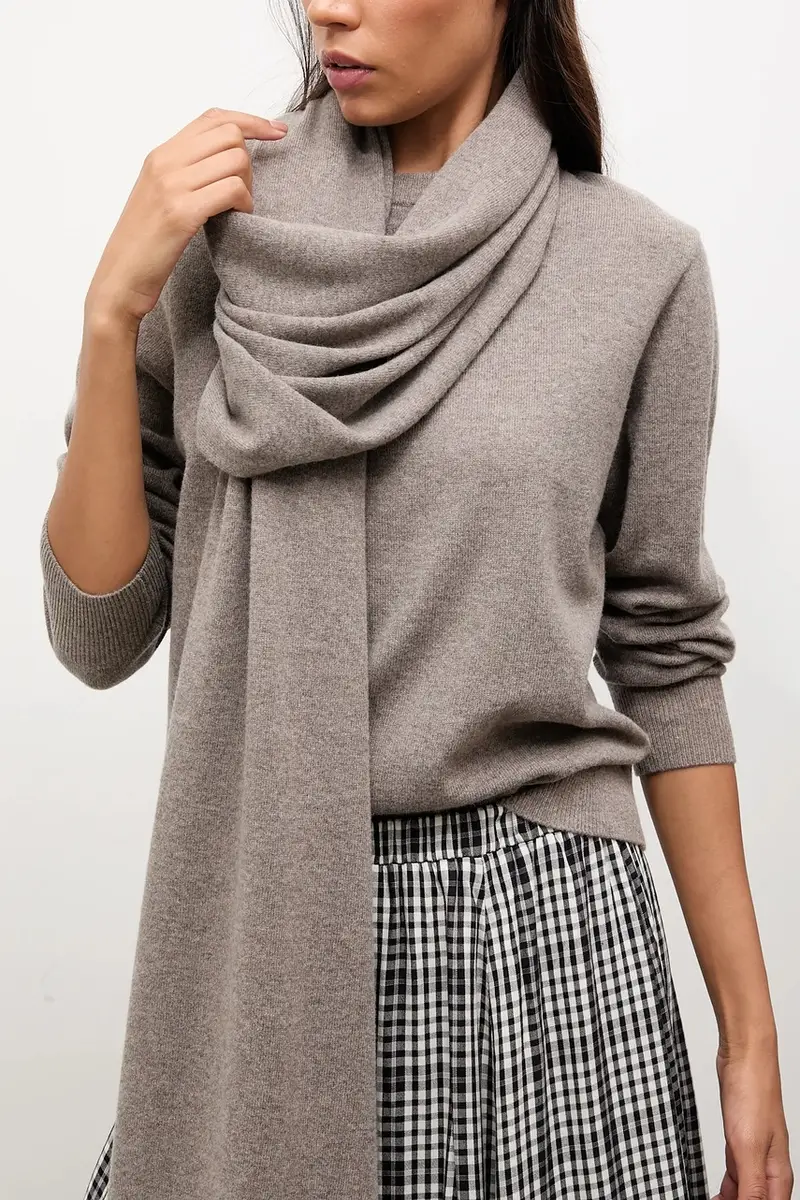 maglione in lana donna colore marrone miniatura 5