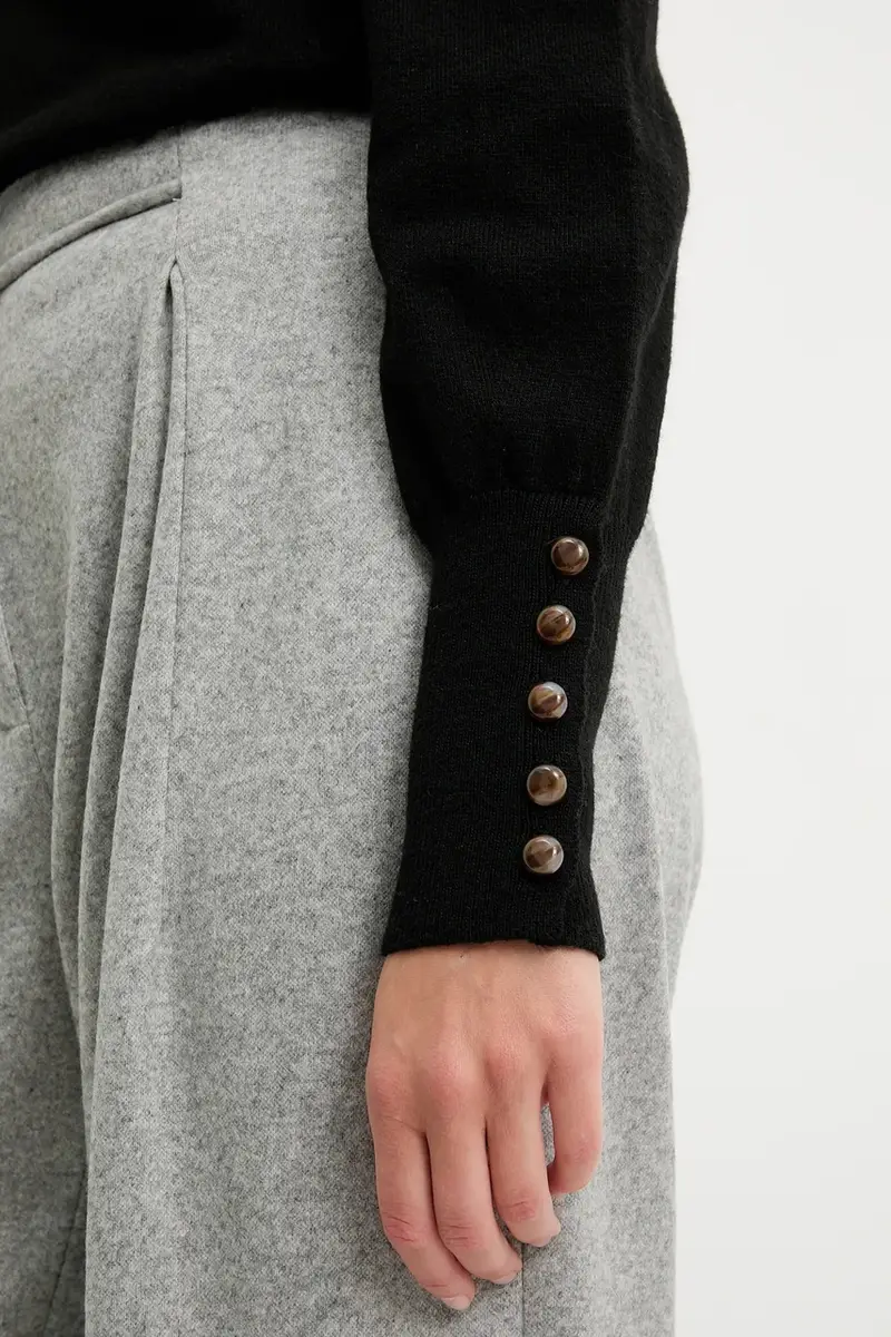 maglione in lana donna colore nero miniatura 5