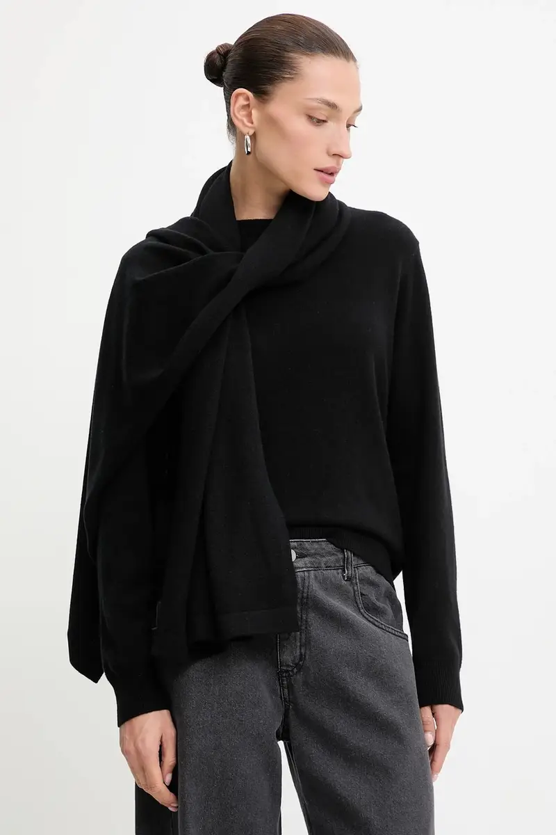 maglione in lana donna colore nero miniatura 5