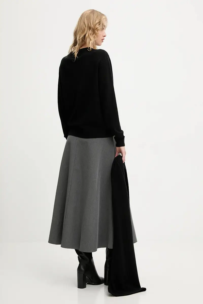 maglione in lana donna colore nero miniatura 3