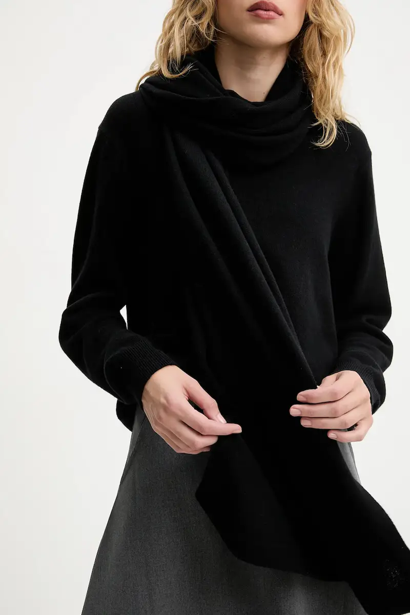 maglione in lana donna colore nero miniatura 4