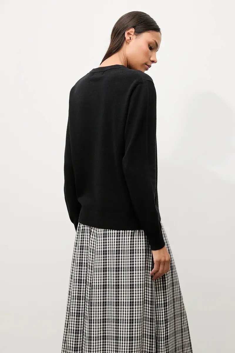 maglione in lana donna colore nero miniatura 3