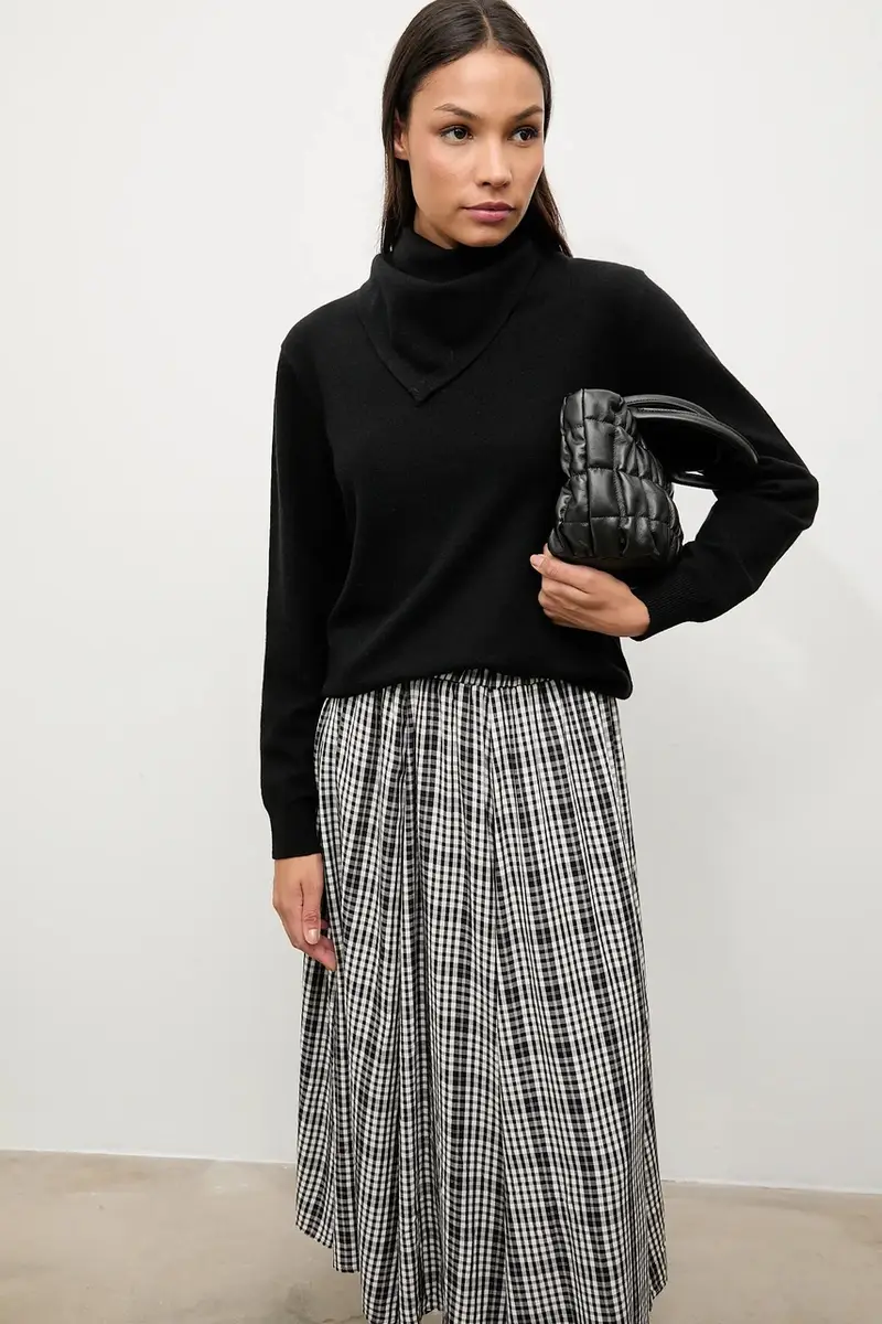 maglione in lana donna colore nero miniatura 4