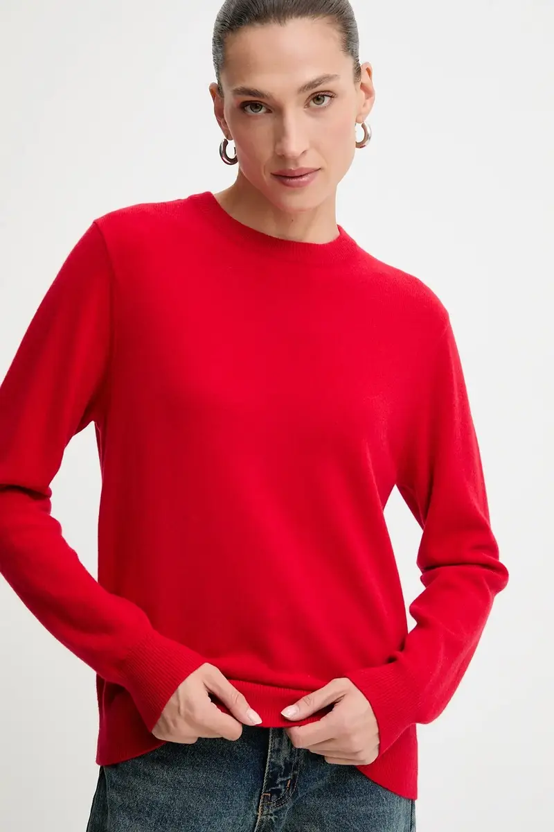 maglione in lana donna colore rosso miniatura 5