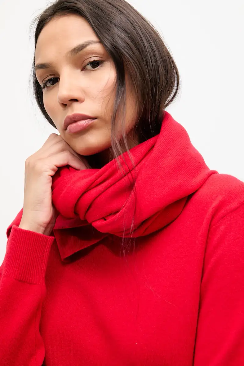 maglione in lana donna colore rosso miniatura 4