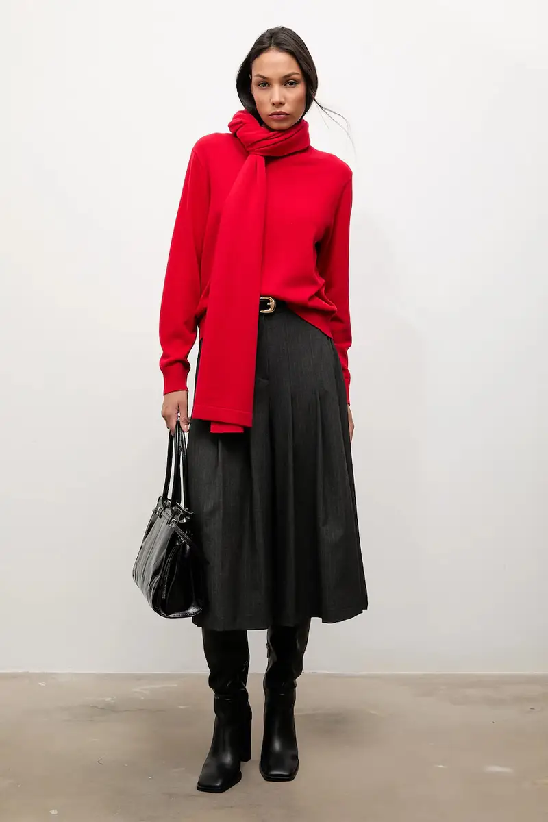 maglione in lana donna colore rosso