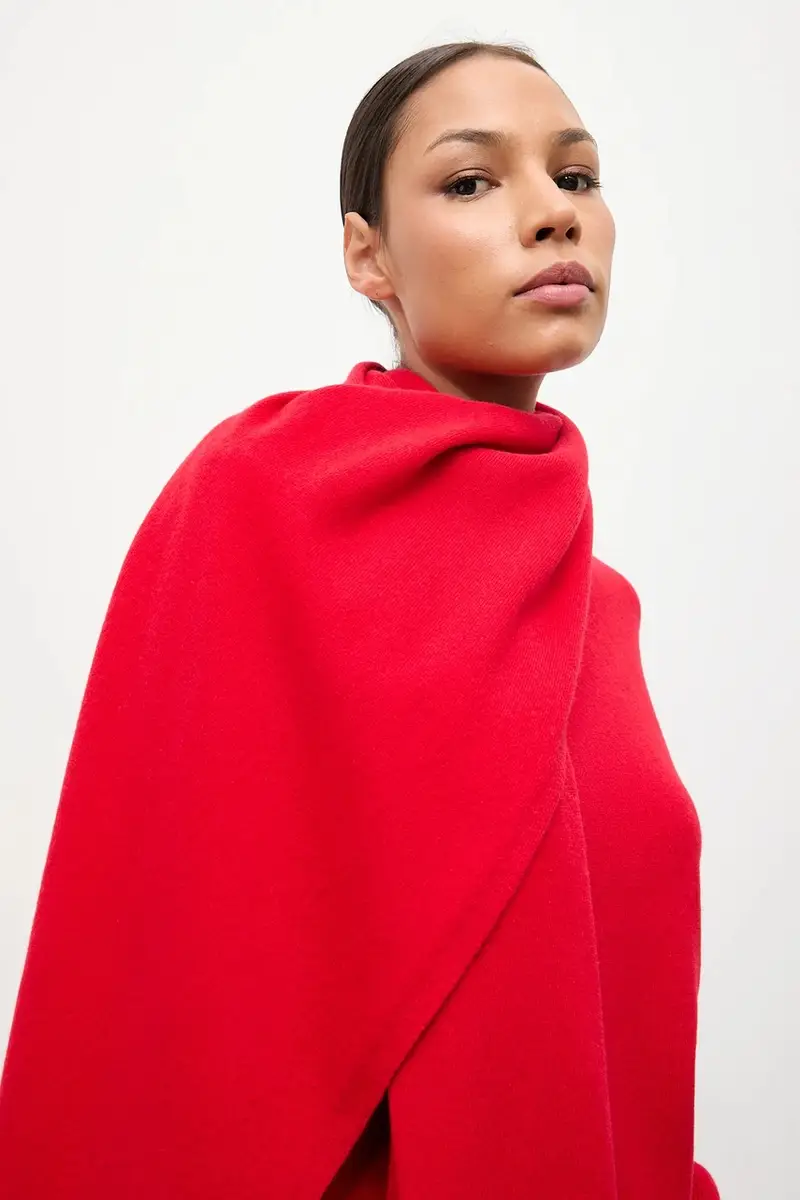 maglione in lana donna colore rosso miniatura 5