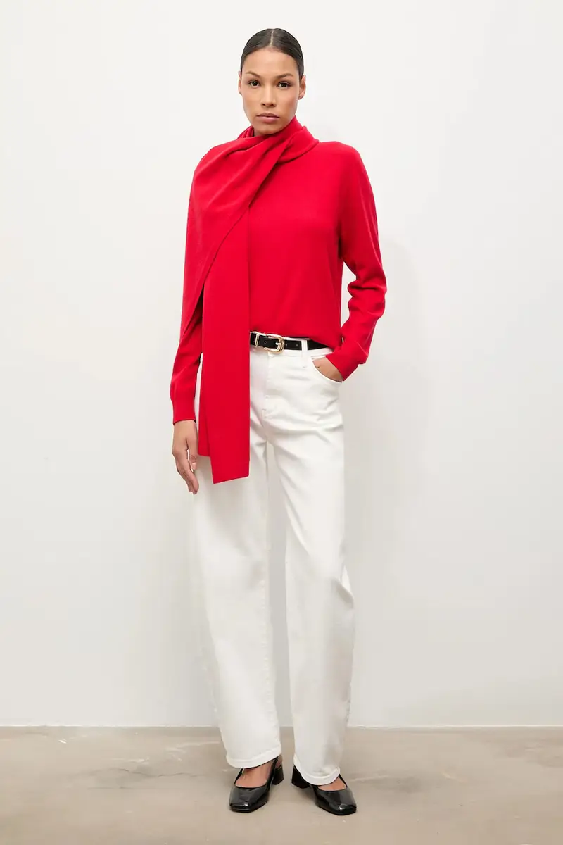 maglione in lana donna colore rosso