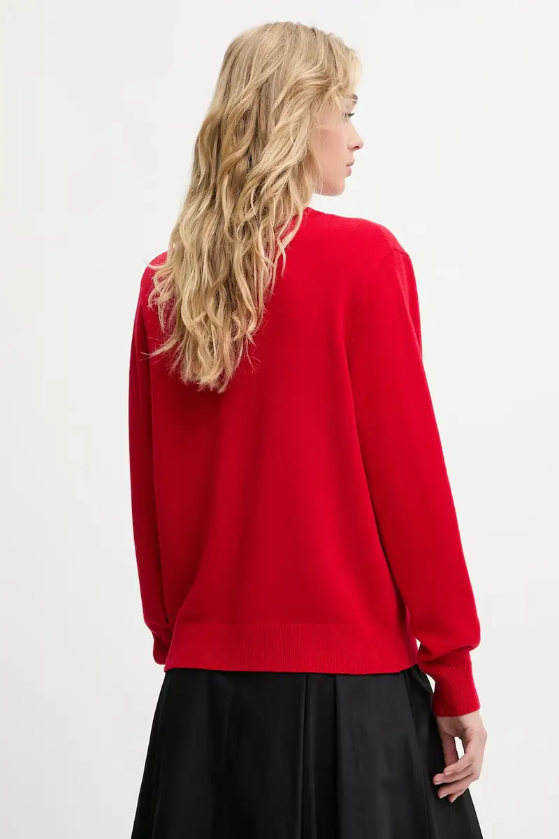 maglione in lana donna colore rosso miniatura 3
