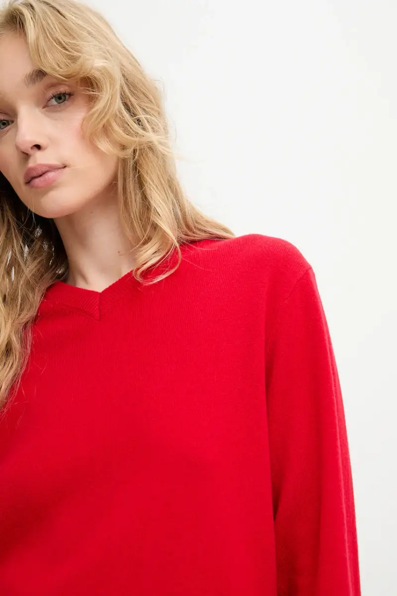 maglione in lana donna colore rosso