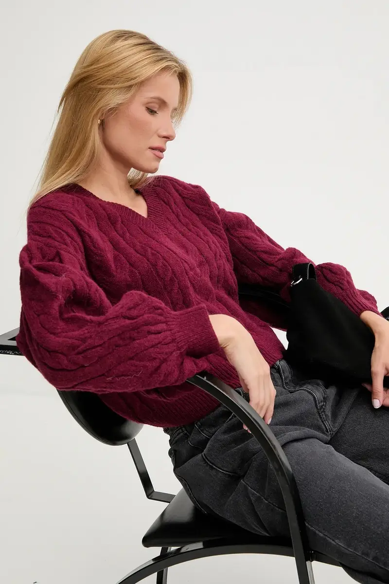 maglione in lana Granata miniatura 5