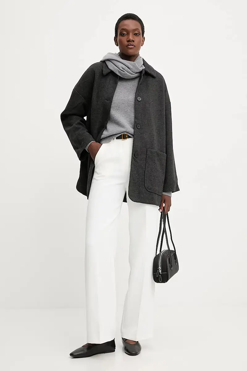 maglione in lana Grigio miniatura 2