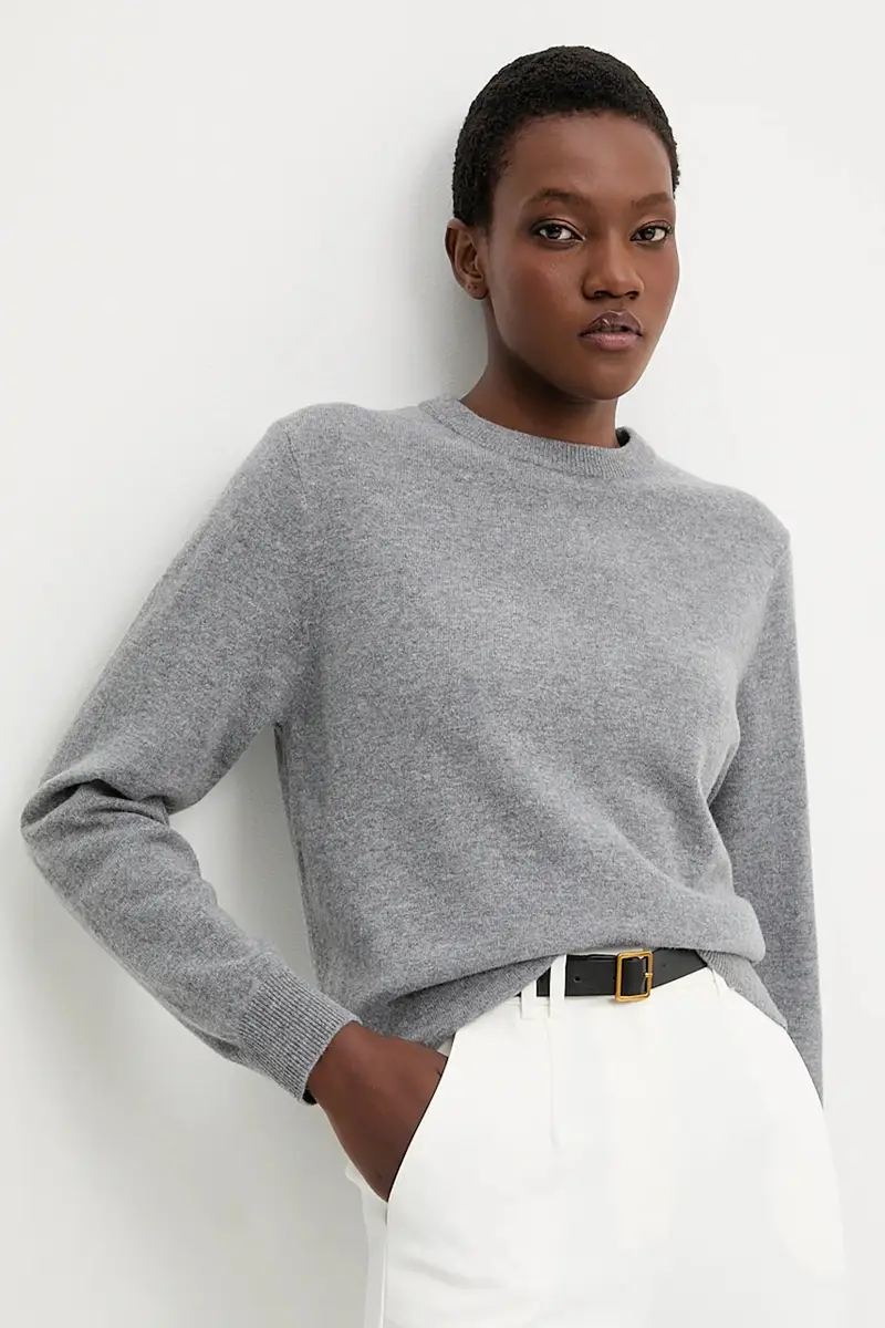 maglione in lana Grigio miniatura 4