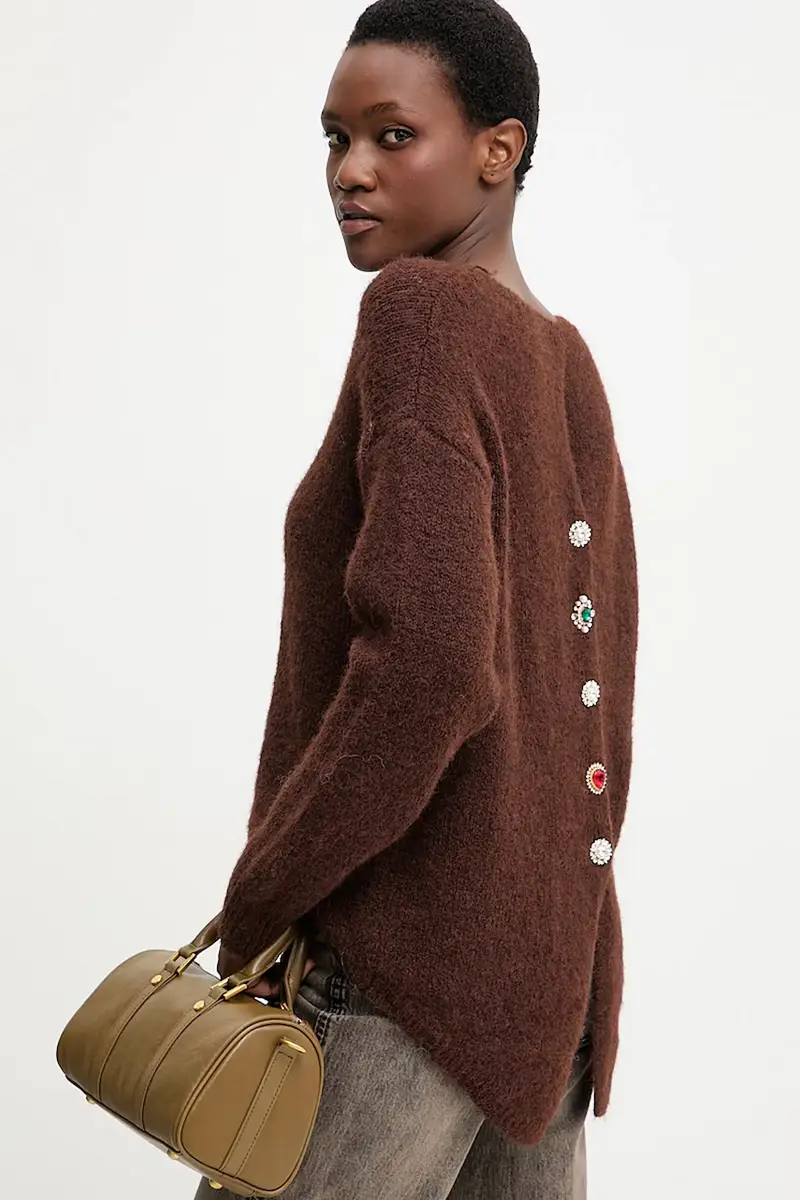 maglione in lana Marrone miniatura 3