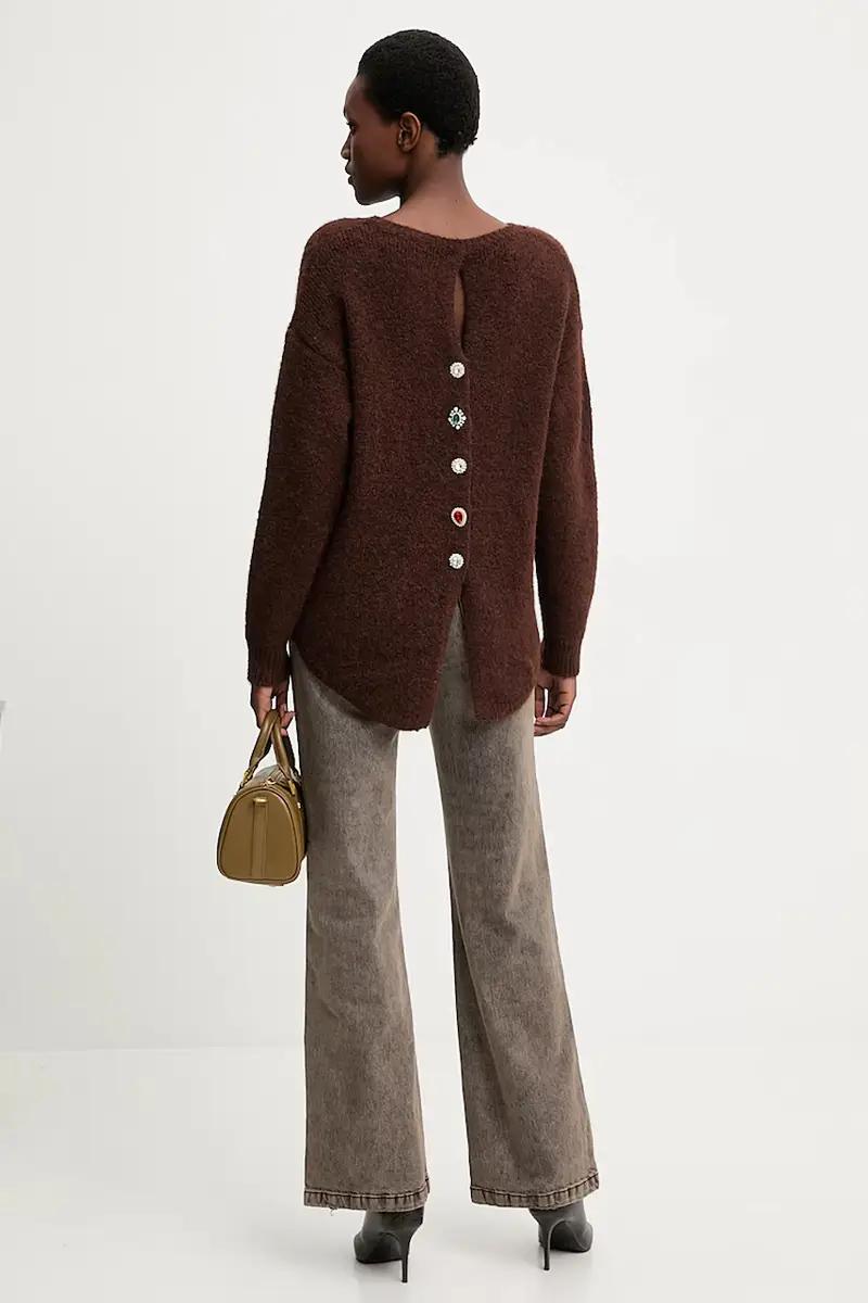 maglione in lana Marrone