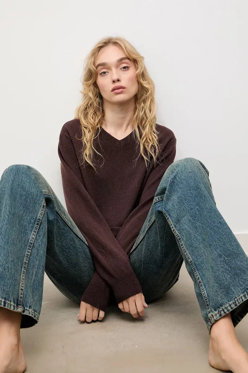 maglione in lana Marrone