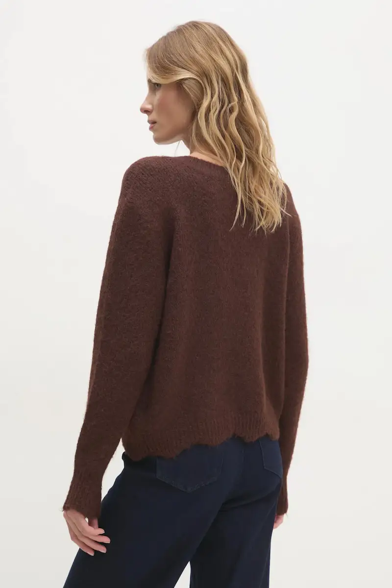 maglione in lana Marrone miniatura 3