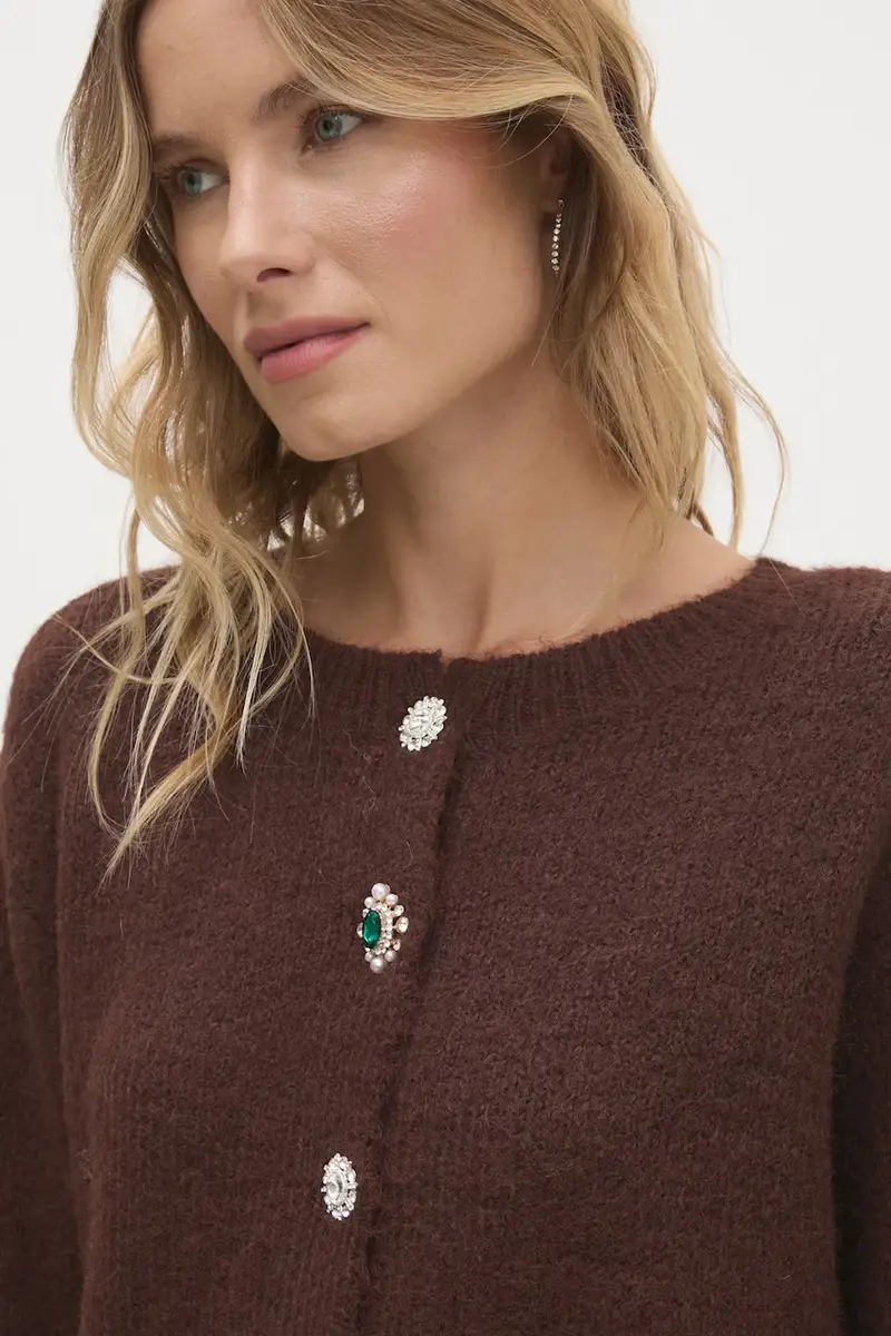 maglione in lana Marrone miniatura 4