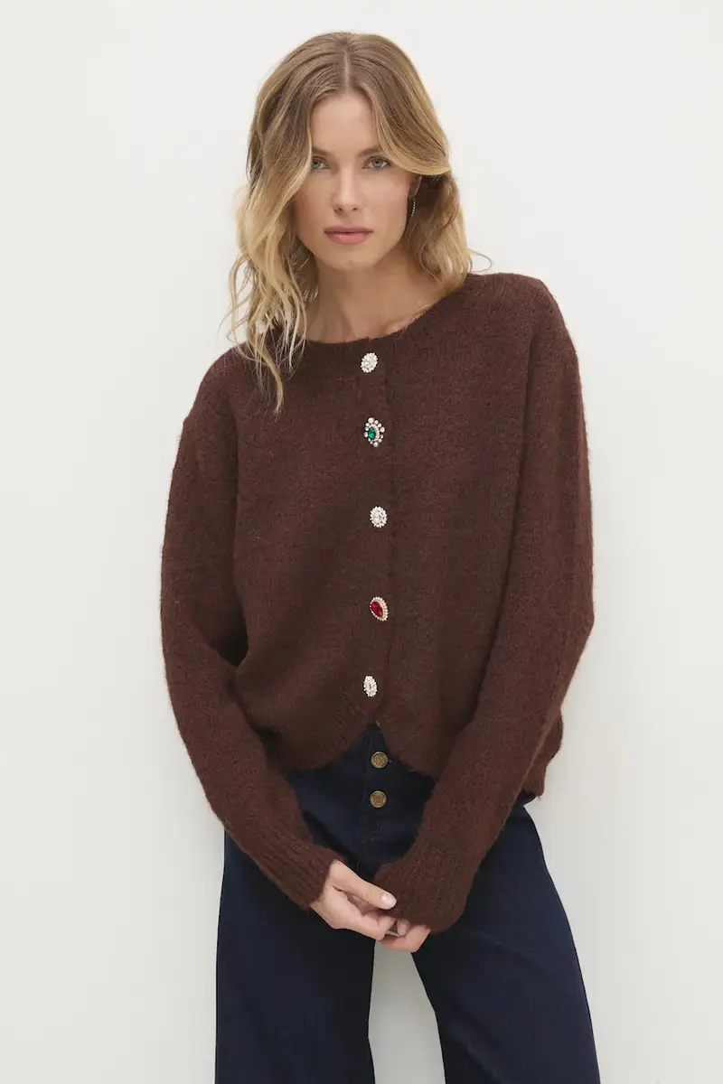 maglione in lana Marrone