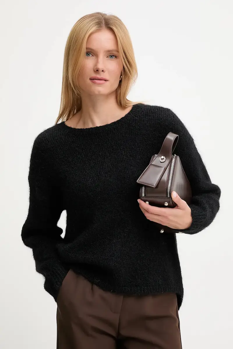 maglione in lana Nero miniatura 2