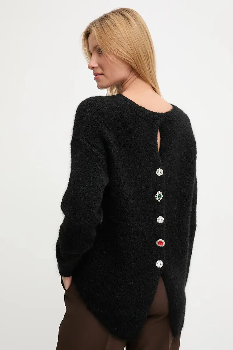 maglione in lana Nero miniatura 3