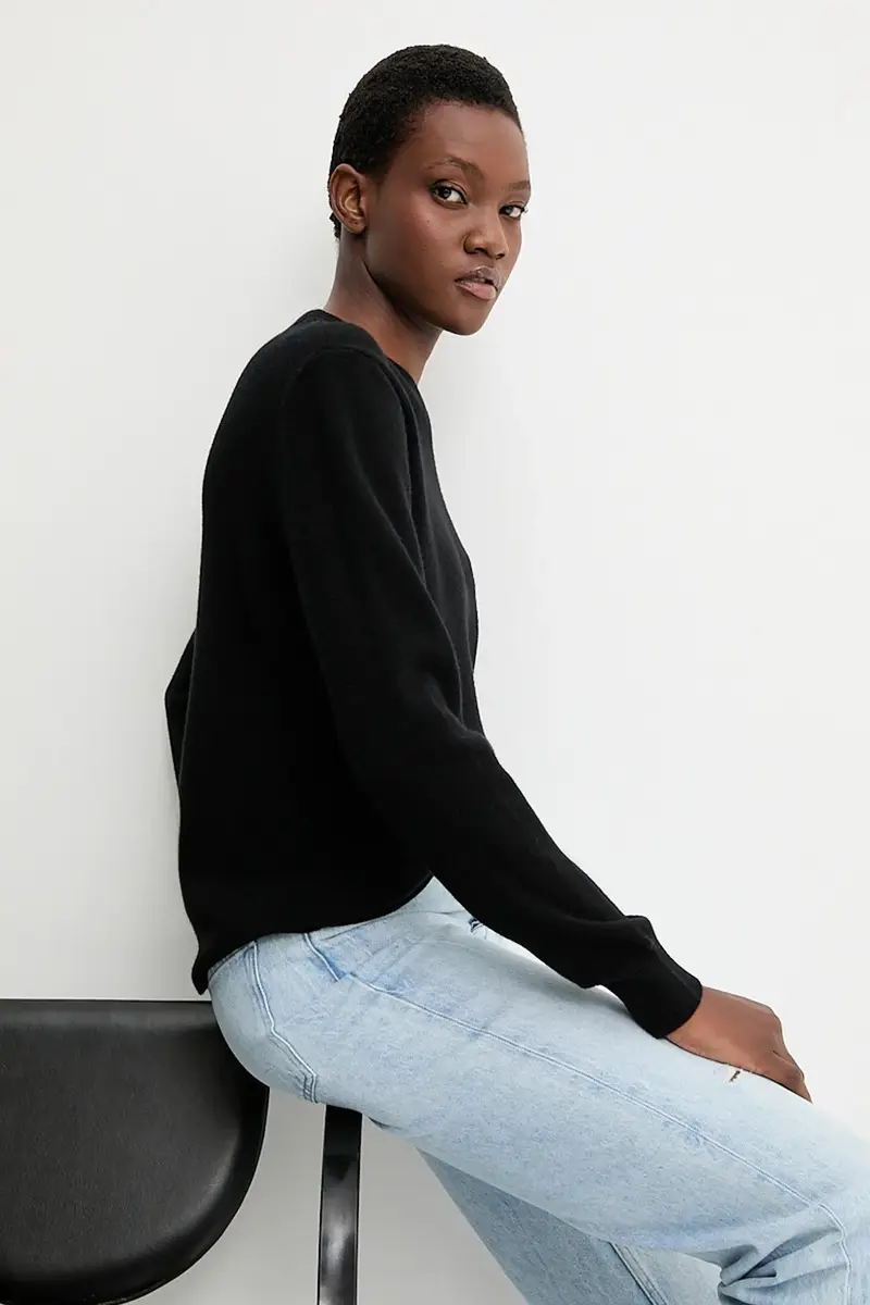 maglione in lana Nero miniatura 4