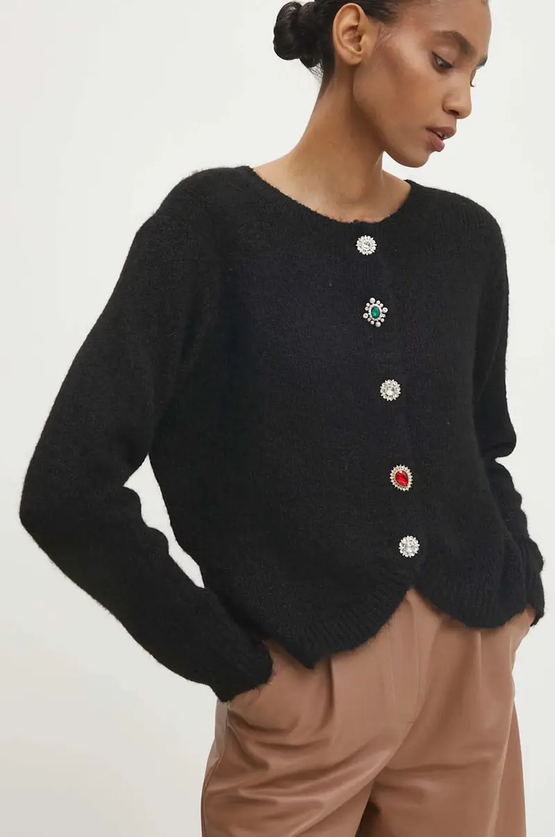 maglione in lana Nero miniatura 4