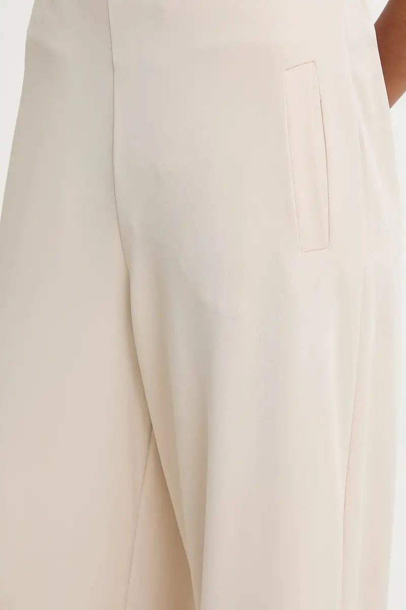 pantaloni donna colore beige miniatura 4