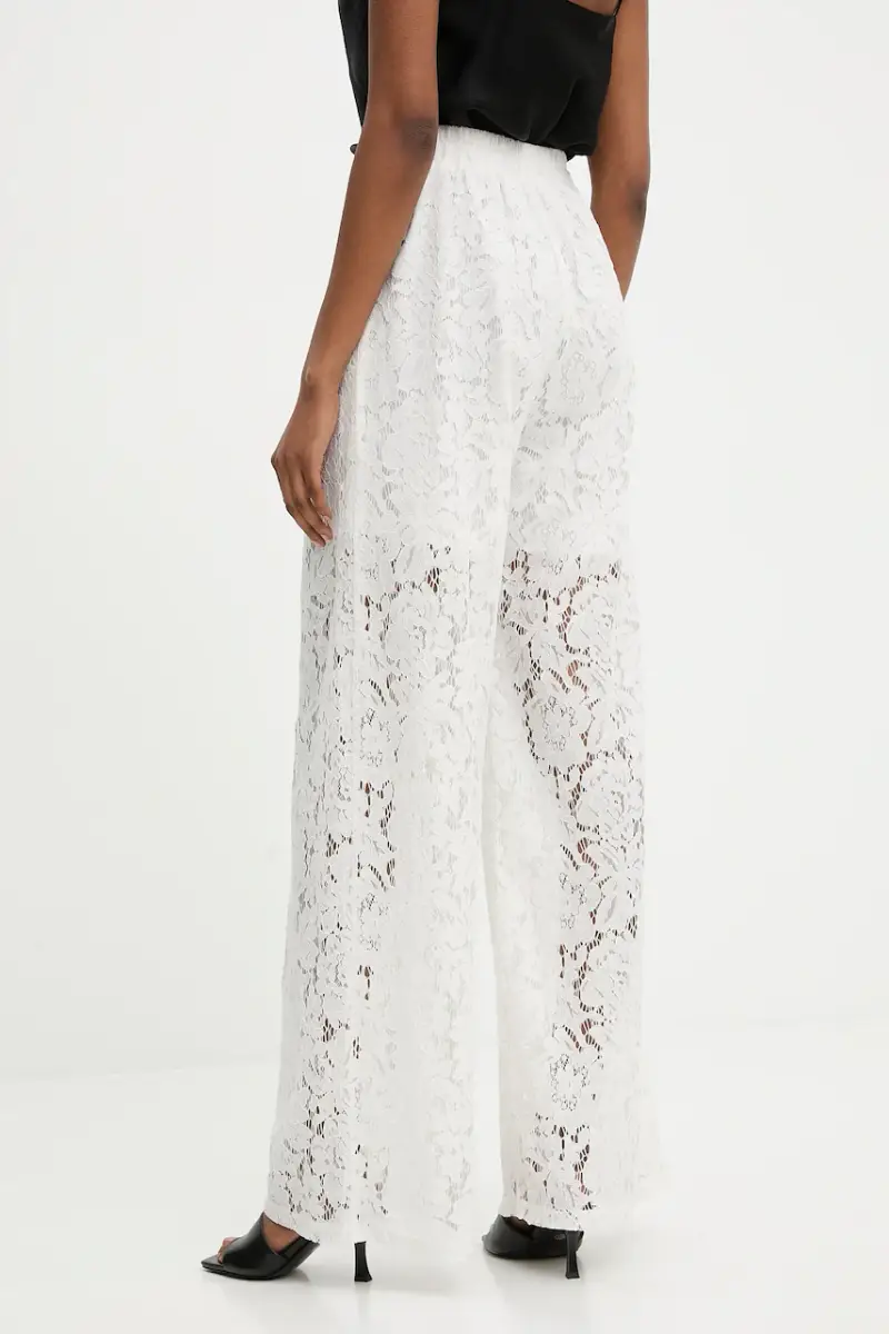 pantaloni donna colore bianco miniatura 3