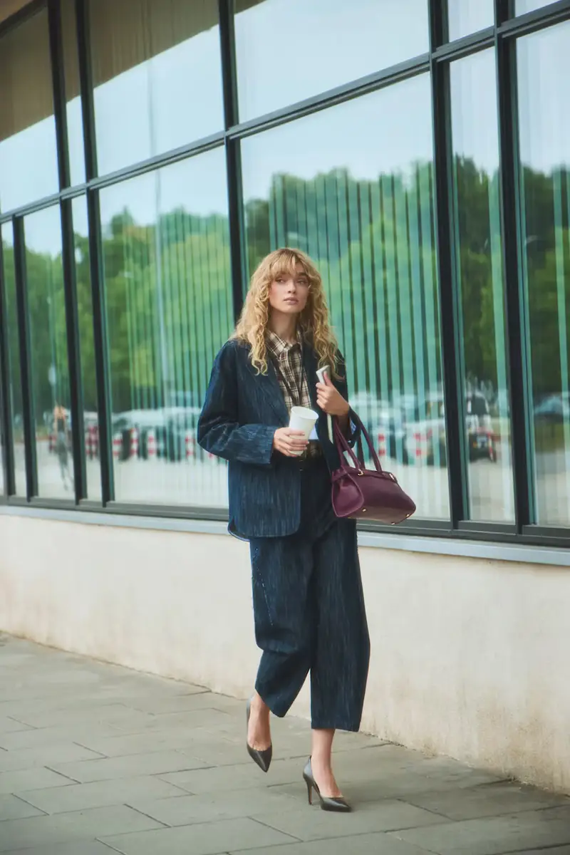 pantaloni donna colore blu navy