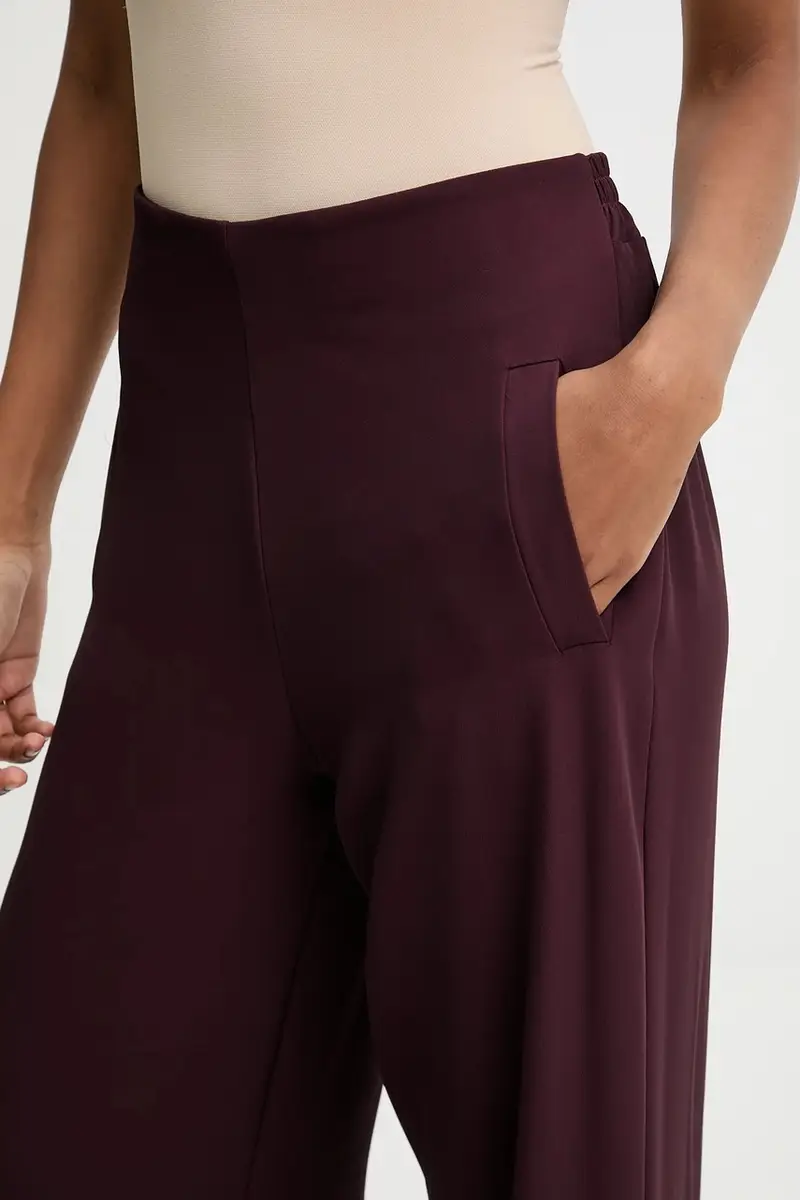 pantaloni donna colore granata miniatura 4