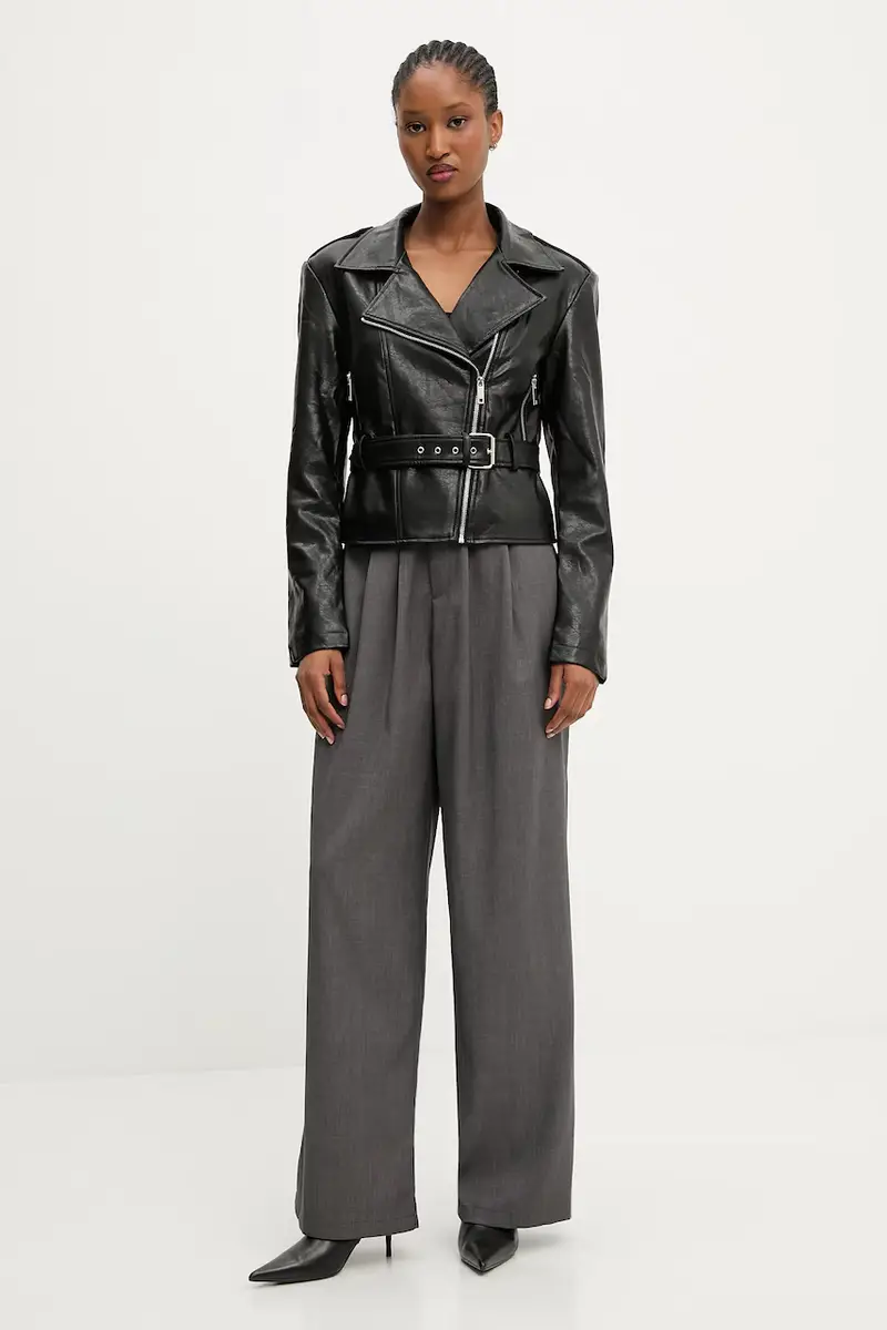 pantaloni donna colore grigio miniatura 3