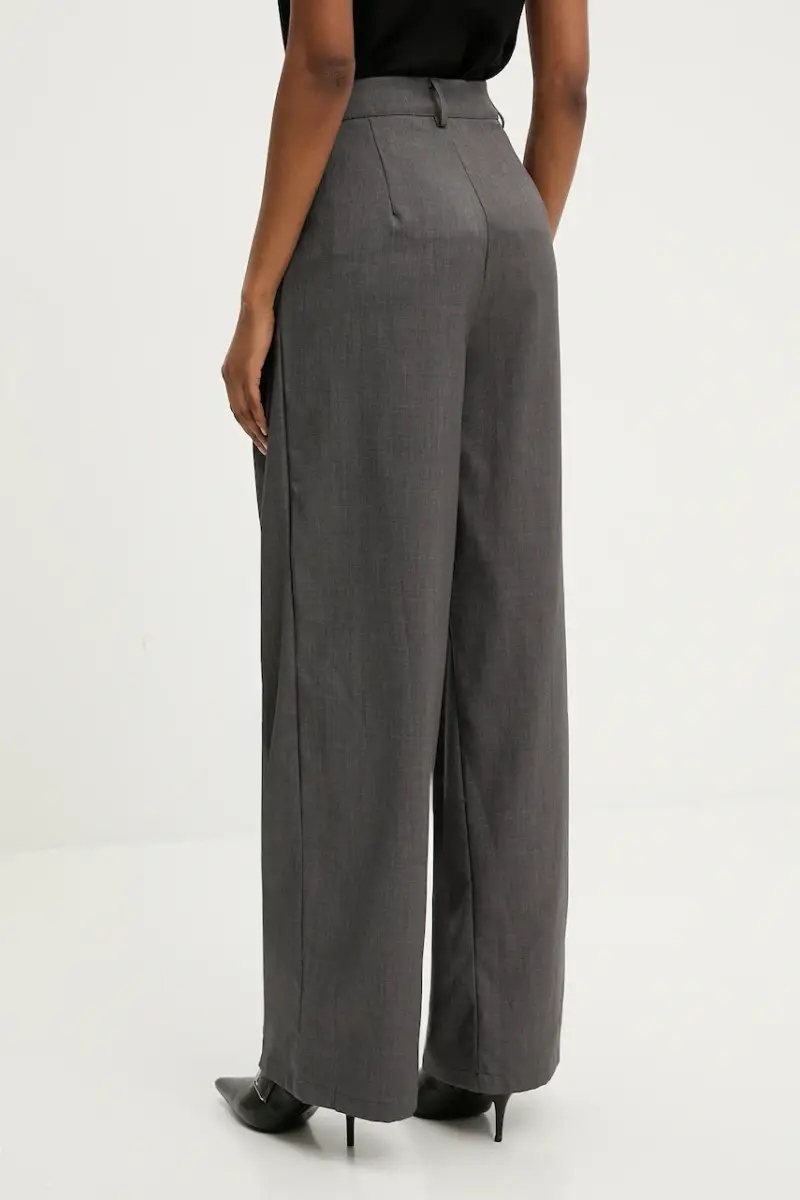 pantaloni donna colore grigio miniatura 4