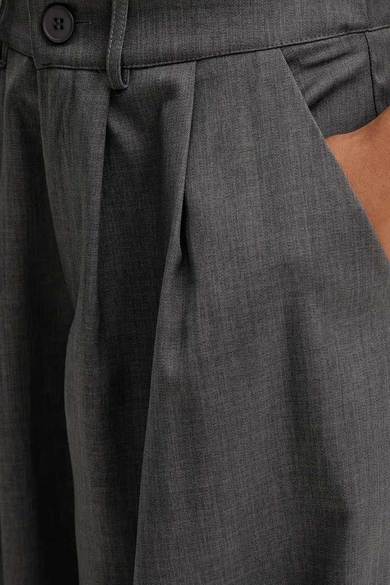 pantaloni donna colore grigio miniatura 5