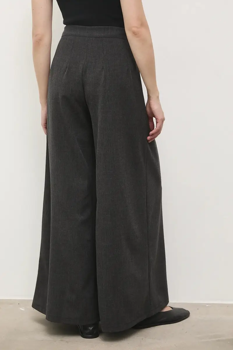 pantaloni donna colore grigio miniatura 3