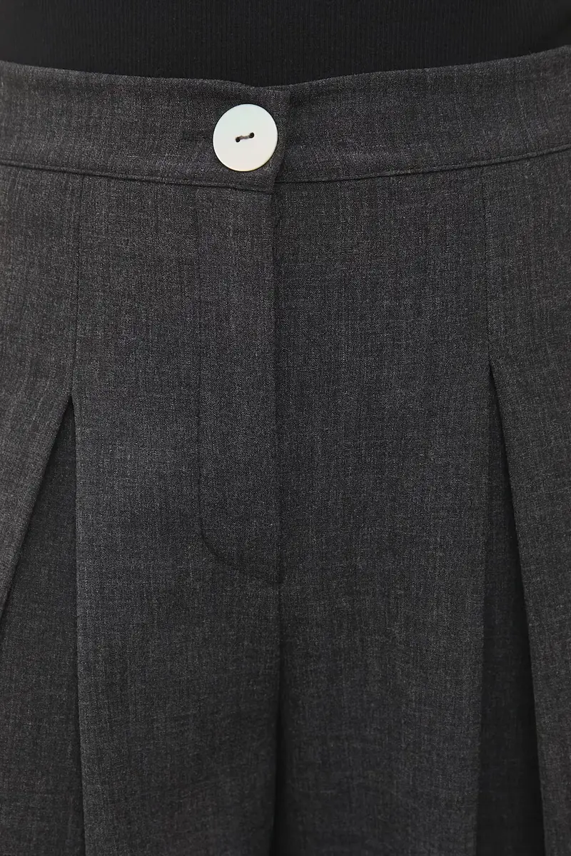 pantaloni donna colore grigio miniatura 4