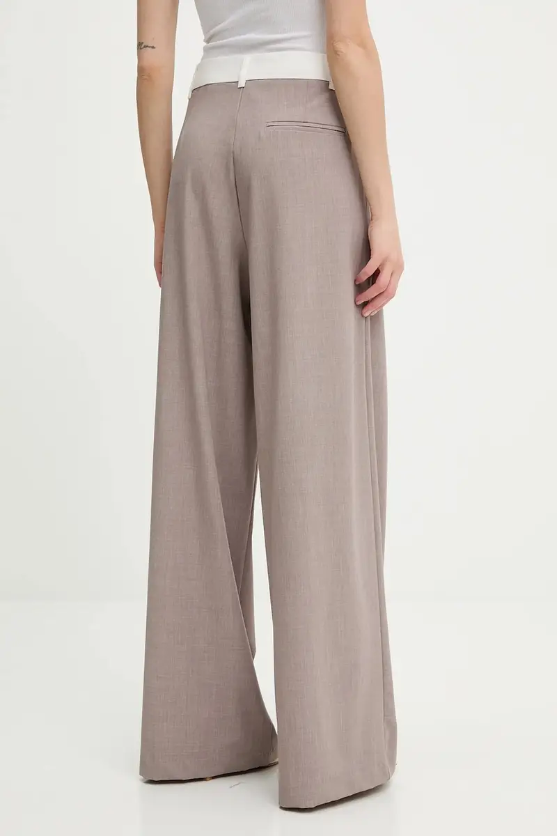 pantaloni donna colore marrone miniatura 3