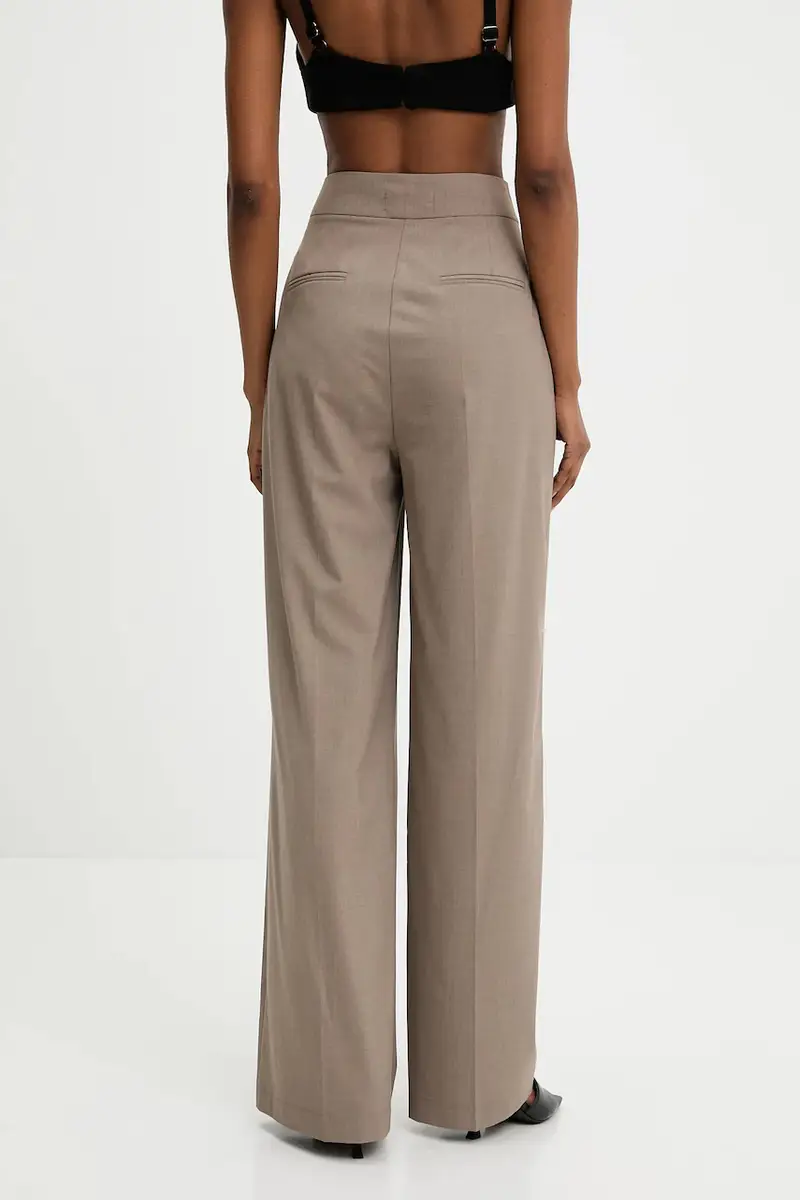 pantaloni donna colore marrone miniatura 3