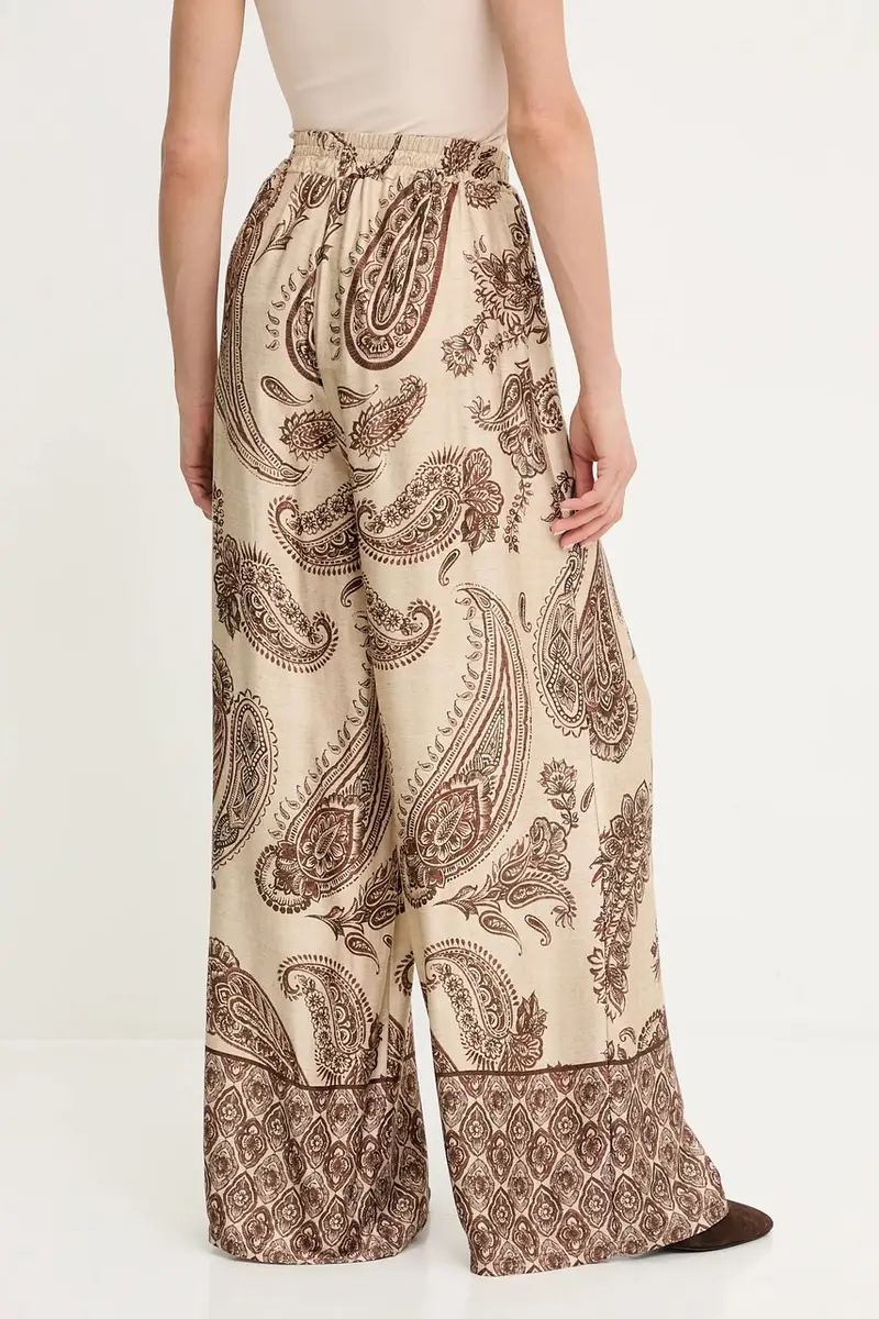 pantaloni donna colore marrone miniatura 4