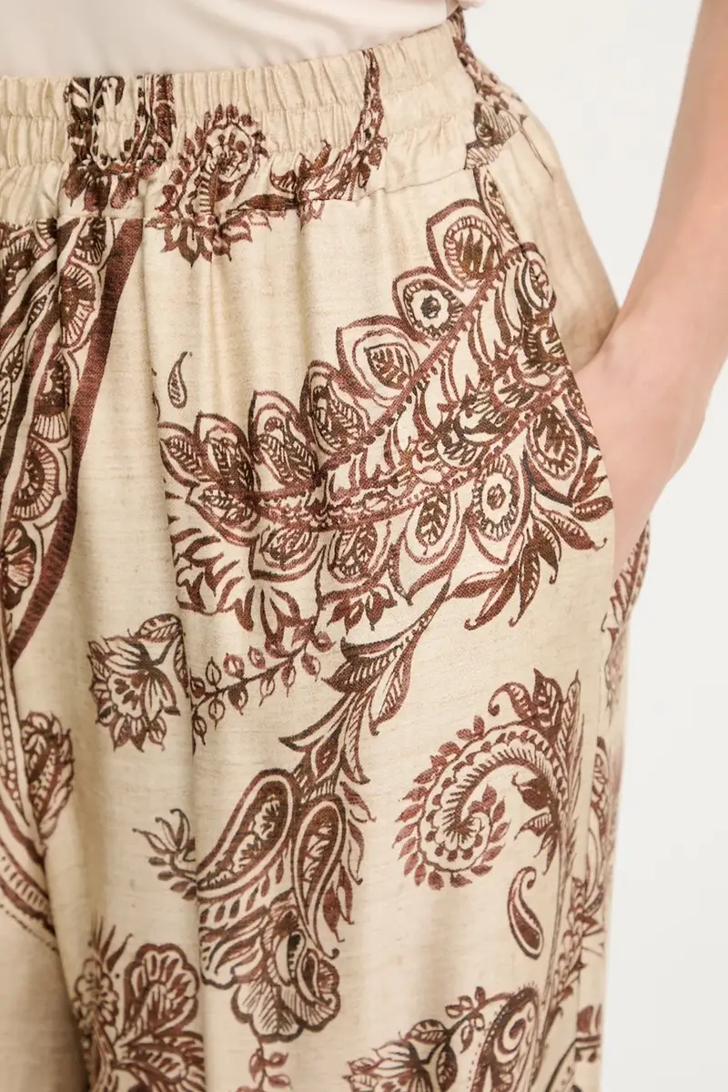 pantaloni donna colore marrone miniatura 5