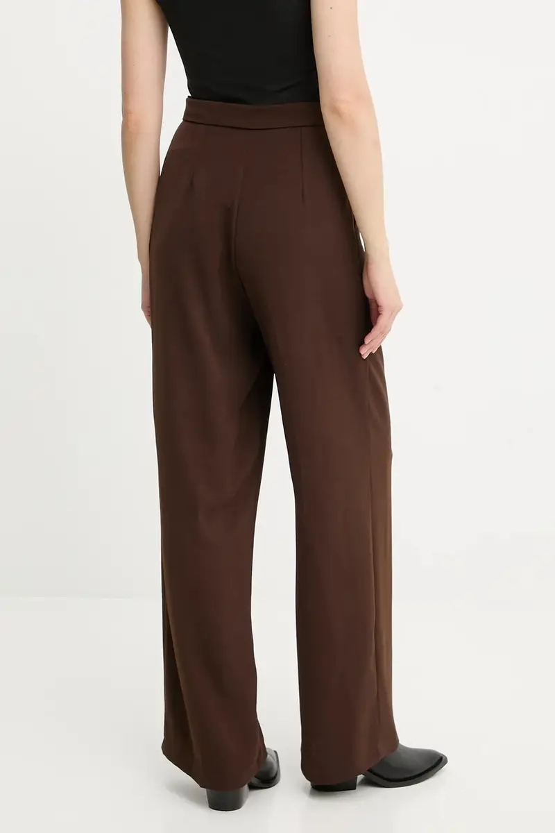 pantaloni donna colore marrone miniatura 3