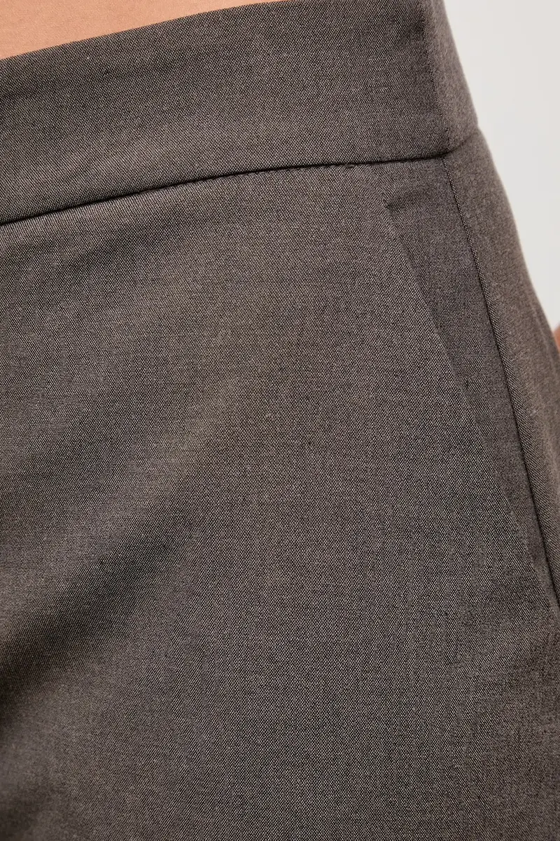 pantaloni donna colore marrone miniatura 5