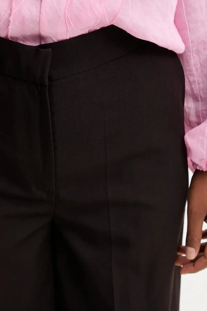 pantaloni donna colore marrone miniatura 4