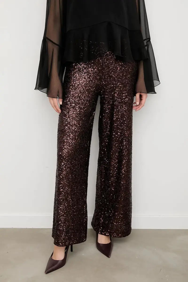 pantaloni donna colore marrone