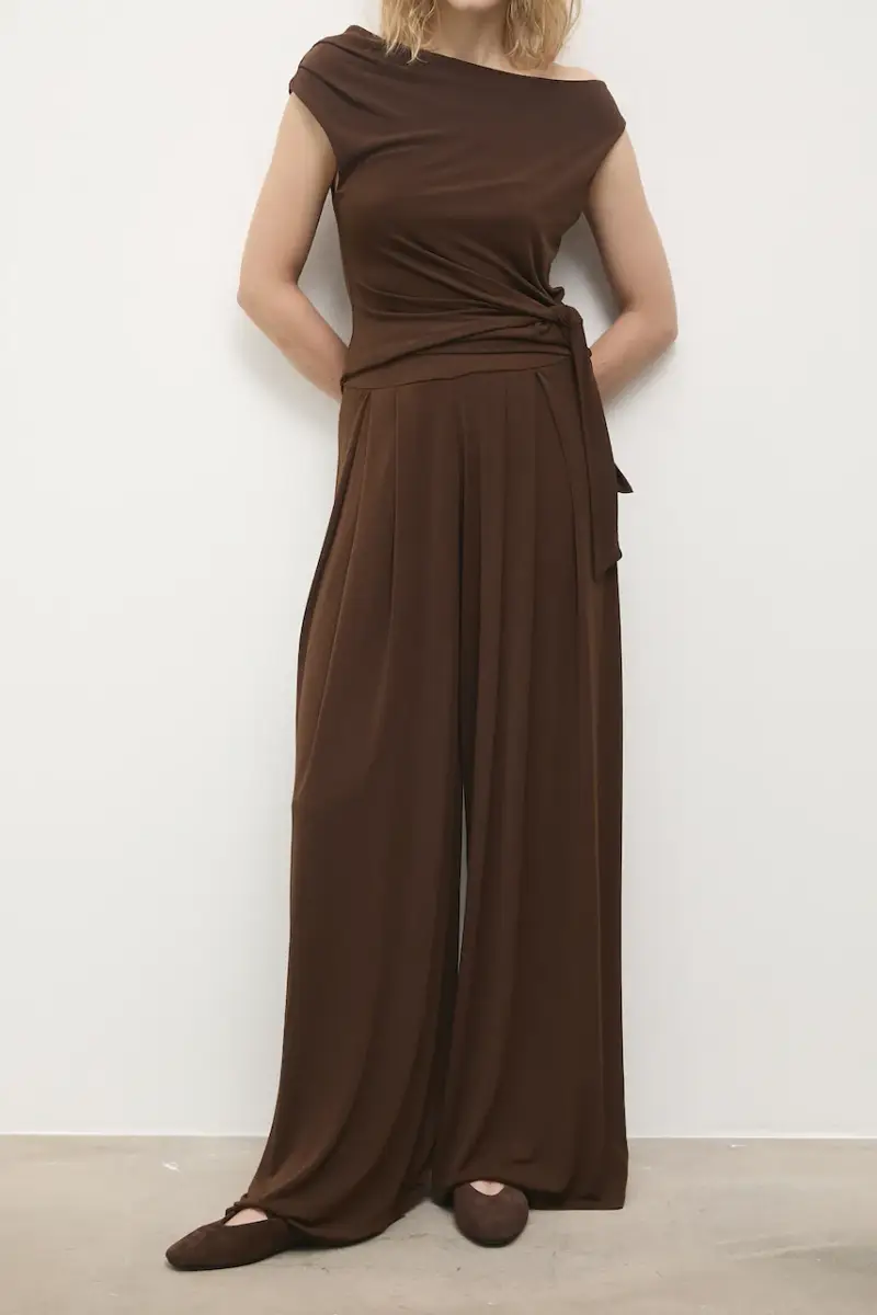 pantaloni donna colore marrone