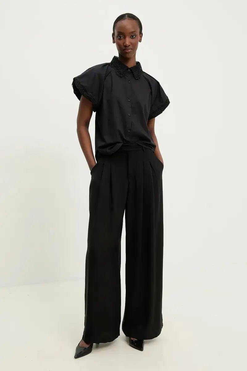 pantaloni donna colore nero miniatura 2