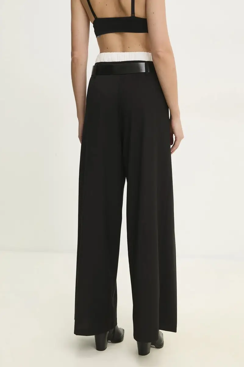 pantaloni donna colore nero miniatura 3