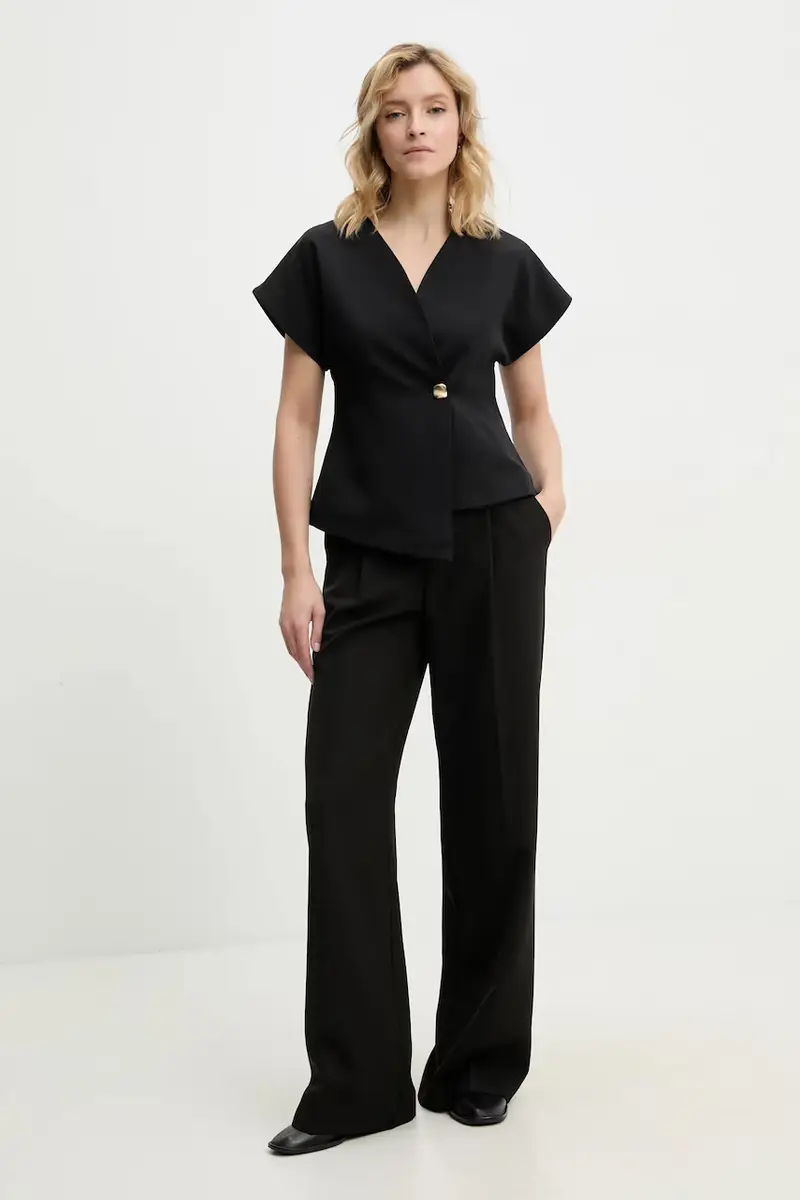 pantaloni donna colore nero miniatura 2