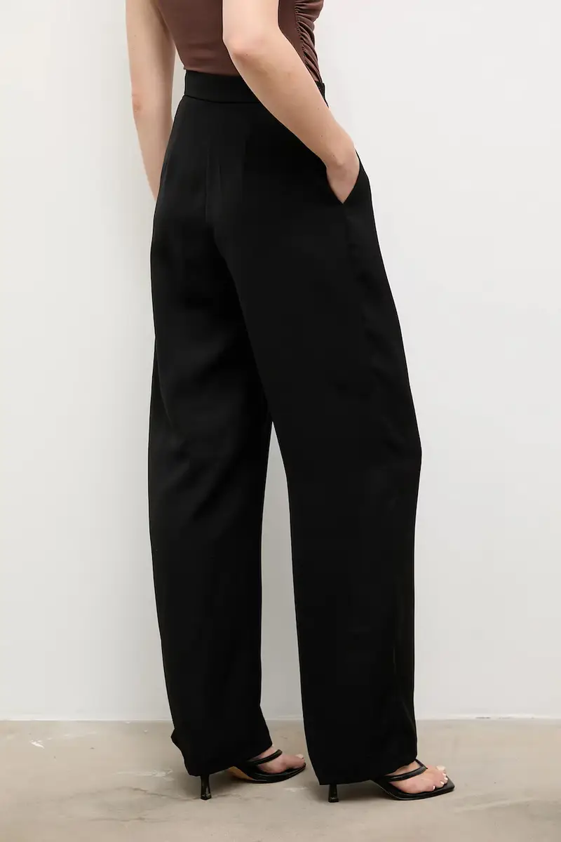 pantaloni donna colore nero miniatura 3