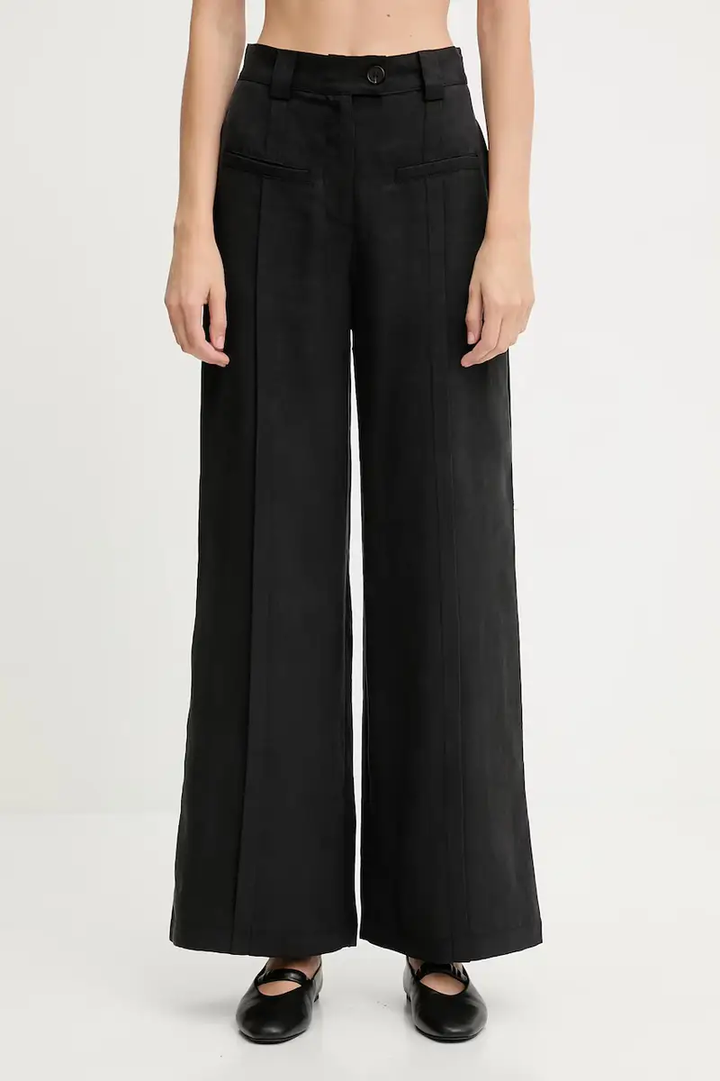 pantaloni donna colore nero miniatura 4